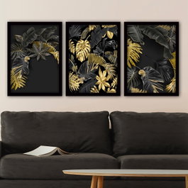 Wallity Cuadro Decorativo Enmarcado Desconocido (3 Piezas)